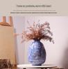 Nordic Minimalist Blue Ceramic Vase for Living Room Flower Arrangements