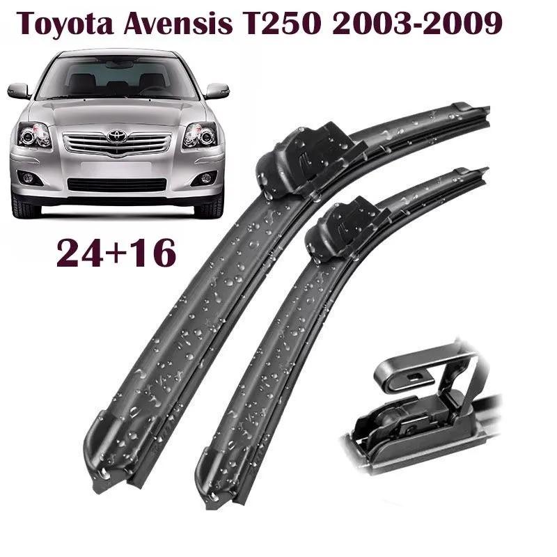 24"+16" J-Hook Frameless Front Wiper Blades for Toyota Avensis T250 2003-2009, Corolla E120, Verso, Auris E150, Yaris XP90