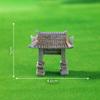 Miniatur Garten Dekorative Holztafel Steinzaun Kleine Brücke Landschaftsmodell DIY Bastelzubehör für Terrarien Feengärten und Heimdekoration