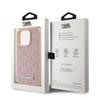 Karl Lagerfeld Klhmp15Lpkhporpp Iphone 15 Pro 6.1 Hardcase Różowy/Pink Leather Monogram Metal Logo Magsafe