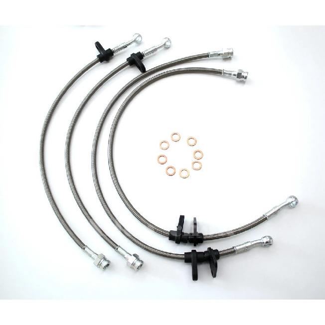 

Stainless Steel Front & Rear Line Brake Line Fit Honda Civic 92-95/Acura Integra 94-97 Red Blue Black Silver Honda Civic 92 95