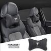 1Pcs Car Seat Headrest Auto Logo Neck Pillow For Model 3 Model Y Model S X Cybertruck Juguete Roadster Coil Bonina SpaceX