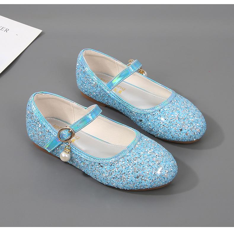 Girls' Sequined Princess Shoes - Spring/Autumn, Ballet Flat for Dance, Catwalk, or Evening Dress.