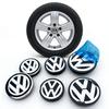 ZDFVU1 VW Car Wheel Center Caps Hubcap Cover 4pcs 55mm 56mm 65mm 70mm for VW Jetta MK5 Golf Passat Styling CC Golf 3B7601171 1J0601171