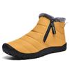 Winter large size velvet warm cotton shoes zipper snow cotton boots outdoor hiking waterproof snow boots men's shoes