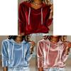 Silk Velvet Hoodie With Drawstring Hood For Womens Casual Autumn Winter Wear
