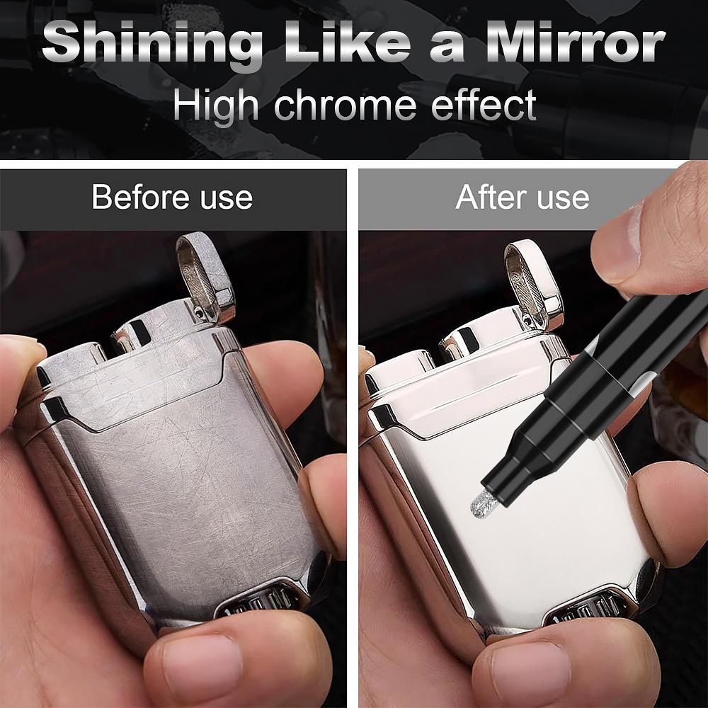 5 colors Mirror Chrome Marker Paint Marker, DIY Silver Marker Pen Alcohol Paint for most surfaces, High-gloss display effects