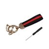 Double Layer Striped Keychain with Ring Universal Fit for Car Keys and Home Keys Durable Multi Color Design