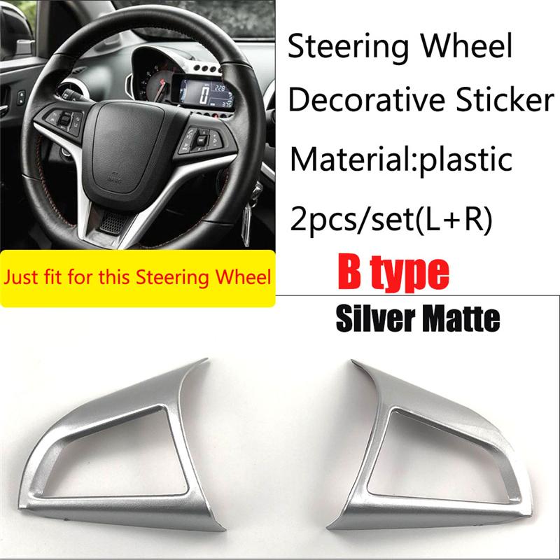 Car Accessories Interior Steering Wheel Decoration trim Case sticker For Chevrolet Orlando Cruze Trax Aveo Sonic Onix Cobalt