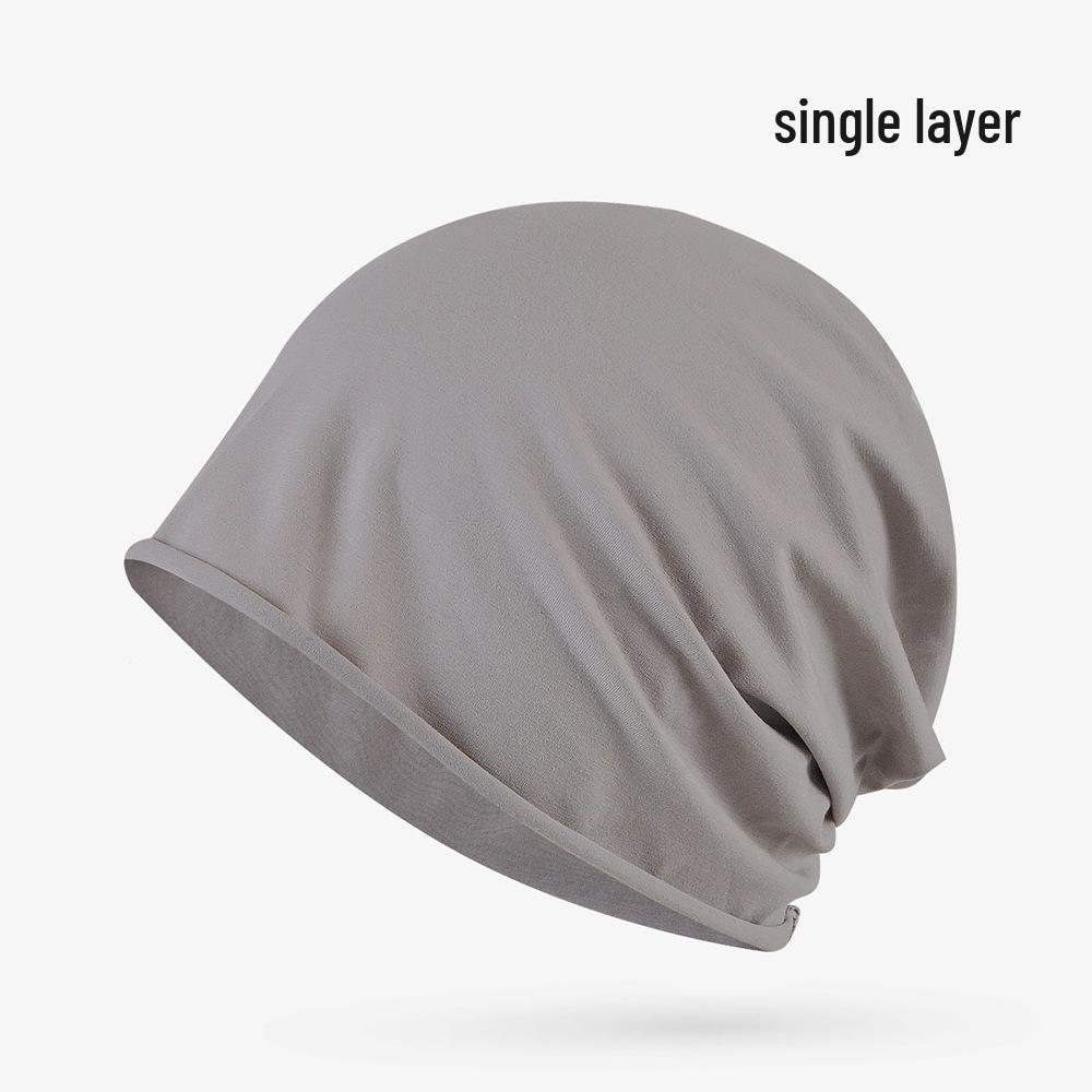 Unisex Lightweight Cotton Headscarf: Spring/Summer Breathable Cap & Sleep Hat