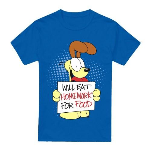 Garfield Mens Will Eat Homework T-Shirt