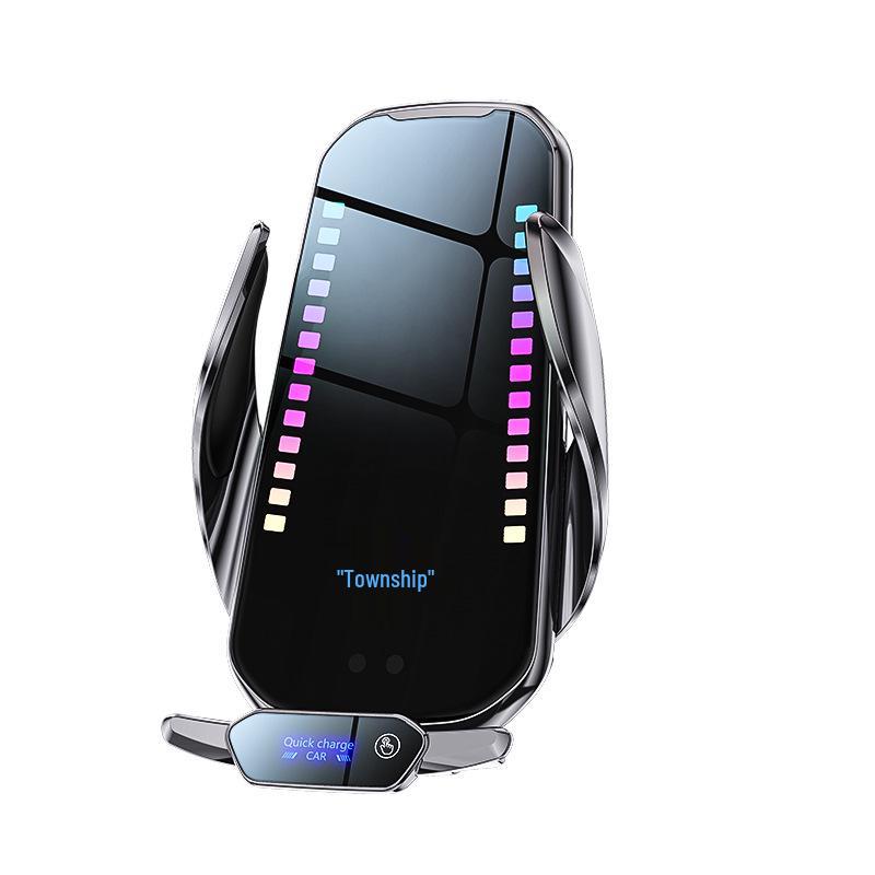 Smart Rhythmic Magnetic Car Phone Holder with Wireless Charging & Infrared Sensing T28 чёрный