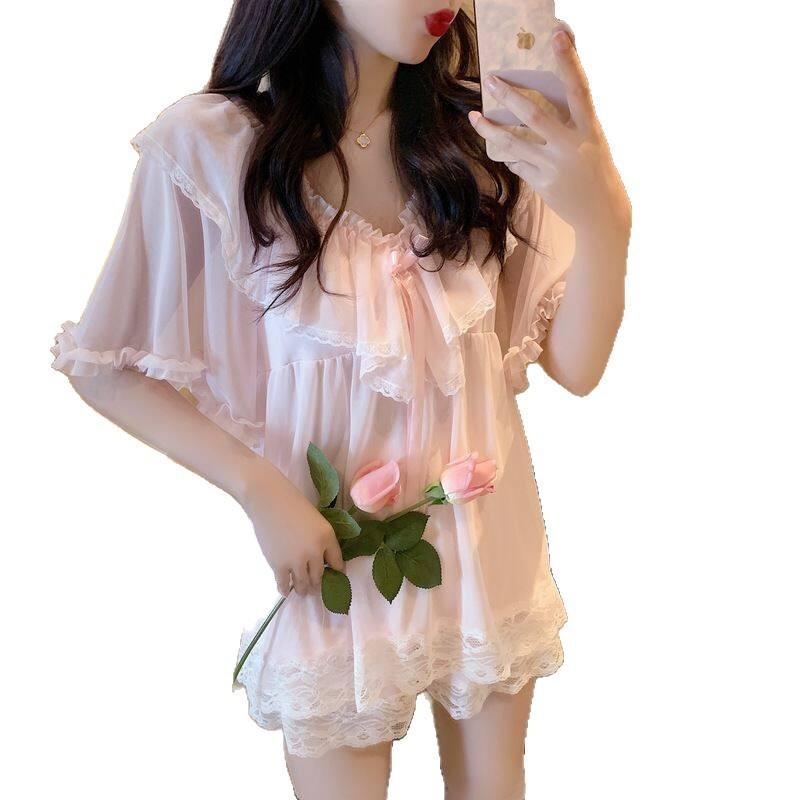 Pure Desire Sleepwear Set With Chest Padding For Summer Comfort And Home Use