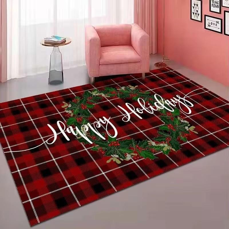Christmas Series Home Carpets Living Room Sofa Decoration Bedroom Bedside Area Rugs Anti Slip Washable Coffee Table Floor Mat