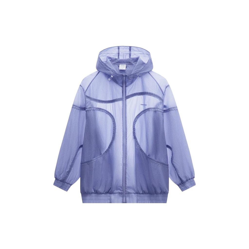 Li Ning X HZW Collaboration CF Su Series Solid Color Drop Shoulder Zip Hooded Skin Jacket Women Jacket Light-Iris-Purple AFDT704-4
