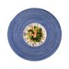 6pcs Round Braided Placemats 38CM Table Mats For Dining Tables Christmas Halloween Woven Washable Non-Slip Place Mats