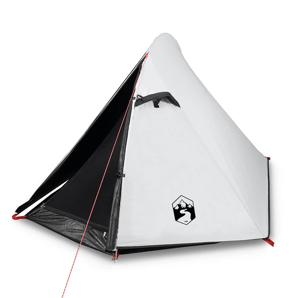 Dome Camping Tent for 2 Persons White & Dark Waterproof