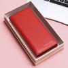 Cowhide Wallet Women's Long Folding Wallet Wallet Wallet Ticket Clip Clutch Retro Multi-function Change