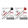 23Pcs Tire Valve Stem Tool Set, Quick Change Valve Installer Kit with TR413/TR414 Valve Stems, 4-Way Valve Core Stem Removal Tool for Cars Motorcycles