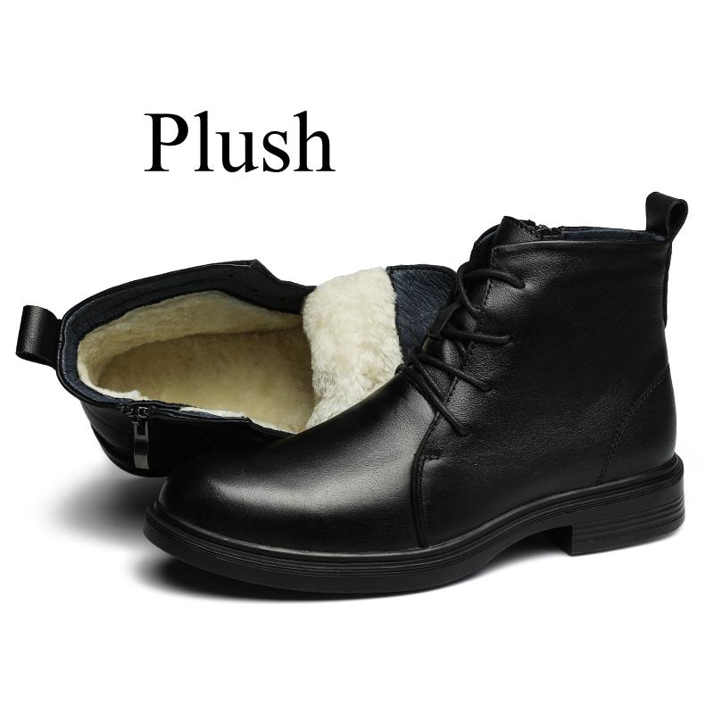 Winter Herren Lederstiefel mit Reißverschlüssen Original Rindsleder Plüsch Super Warm Plus Große Größe 48 49 50 Hohe Qualität