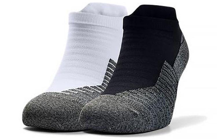 Under Armour Ankle Socks Unisex 2 Pack Black/White 1329363-003 L