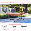 Outdoor Steel Hammock Stand, 300x90x100 cm, up to 120 kg, for Garden, Beach, Camping, Black