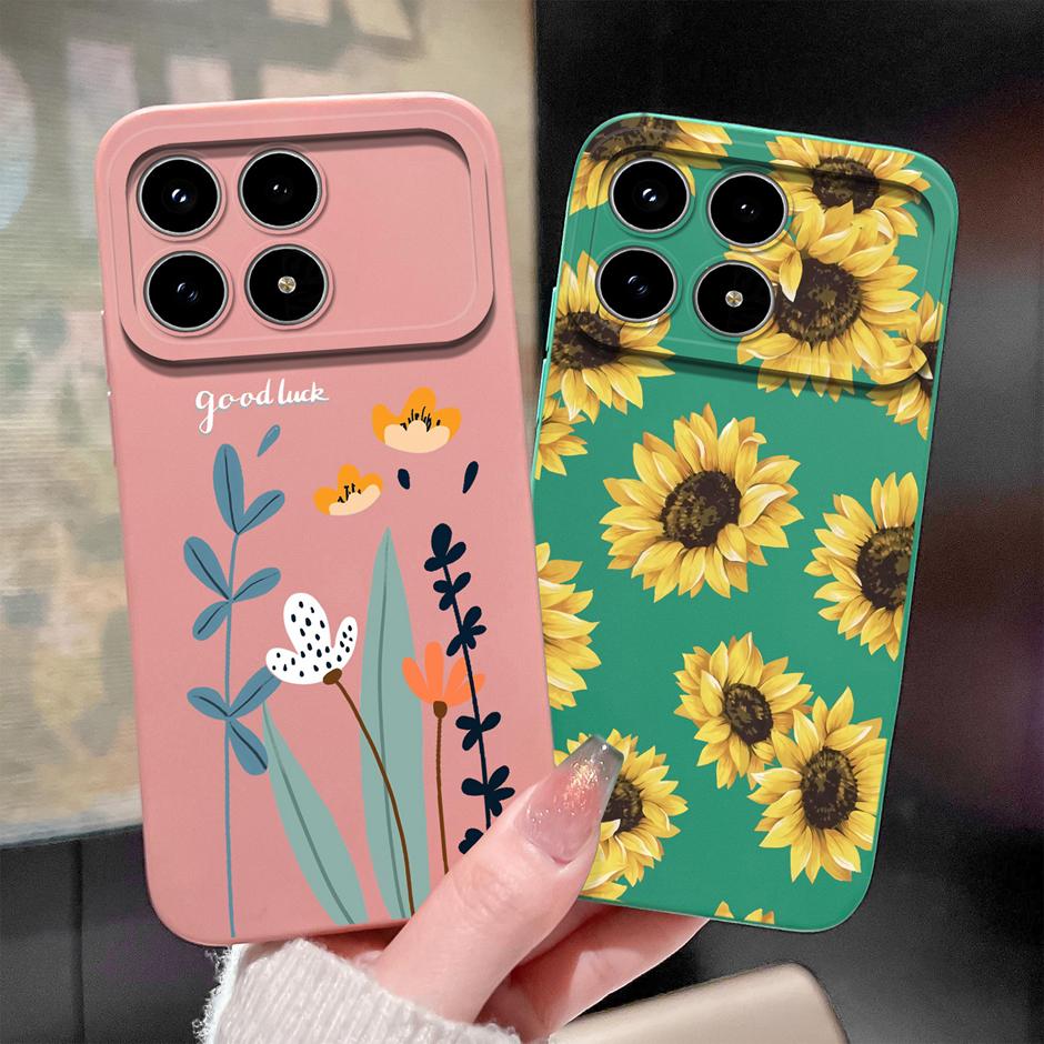 For Xiaomi Poco F8 Pro Ultra Cases Pretty Sweet Girls Liquid Silicone Full Protective Bumper Cover For Poco F8Pro F8Ultra Fundas