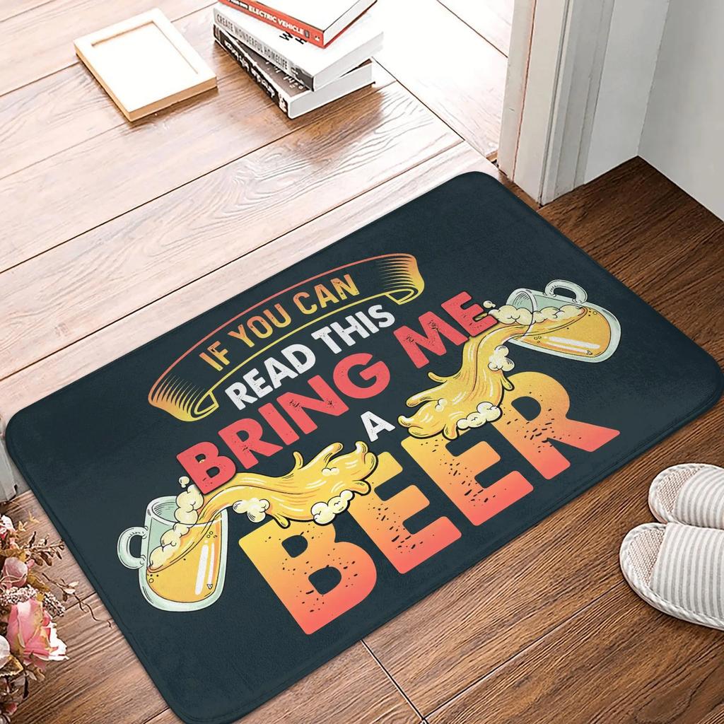 Téma vína a piva Vtipná rohožka Humorný slogan Koberec Protiskluzová Absorpční rohožka ke vchodu Domácí dekorace Neformální společenský design Vnitřní podlahová rohožka