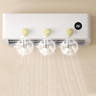 3Pcs Wall Mounted Conditioning Guide Fan Adjustable Windmill Shaped Suction Cup Air Conditioning Ventilator Anti Direct Blowing