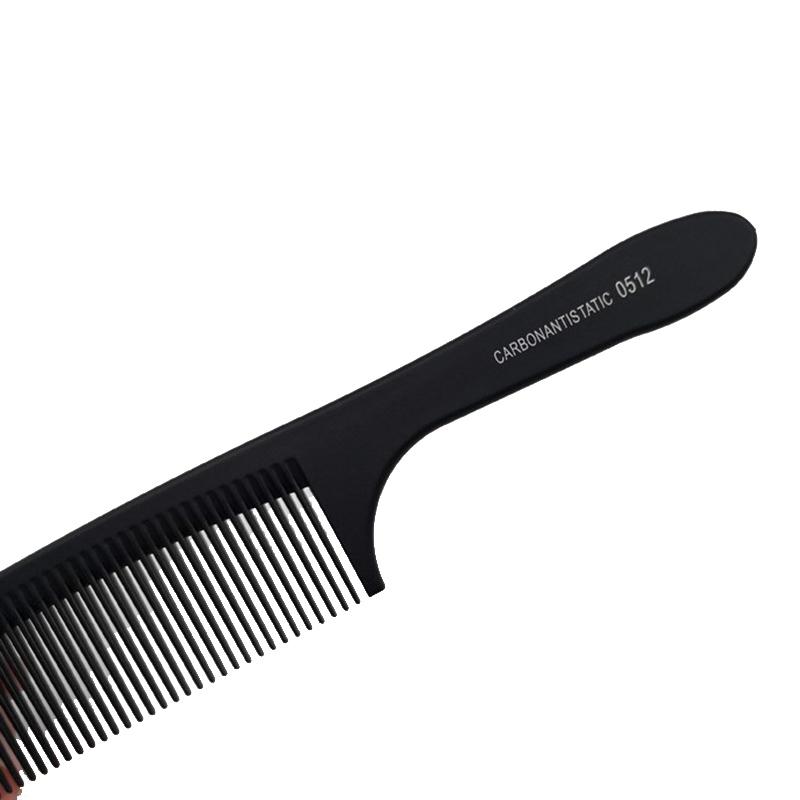 2Pcs Black Hair Salon Comb Hairdressing Carbon Comb Antistatic And Heat Resistan