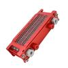 Motorcycle Oil Cooler Kit Aluminum 4 Rows High Efficiency Replacement for Monkey 50cc To 110cc Moto Oil Cooler Red