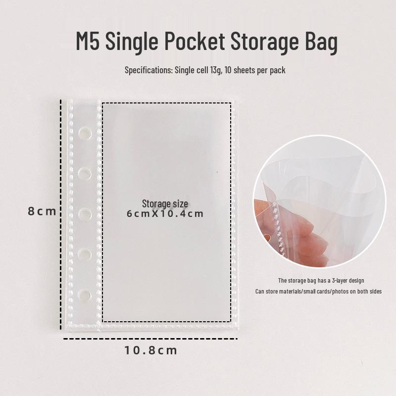 Crystal Clear M5 Storage Bag: Single/Double Grid for Small Cards & Albums