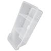 Refrigerator Organizer Bin Clear Storage Bin with 2 Divided Compartments for Kitchen Cabinet OfficeS: 40x16x14.1cm