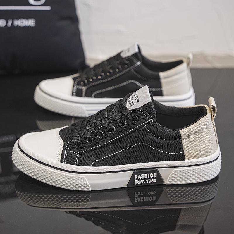 2025 Mens Canvas Shoes Outdoor Fashion Skateboard Shoes for Men Comfor Non Slip Casual Sneakers Breathable Men Walking Shoes 48