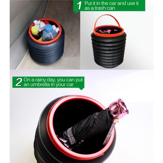 Contenitore per rifiuti pieghevole per auto da 4 litri, contenitore per rifiuti, organizer per riporre i rifiuti in garage