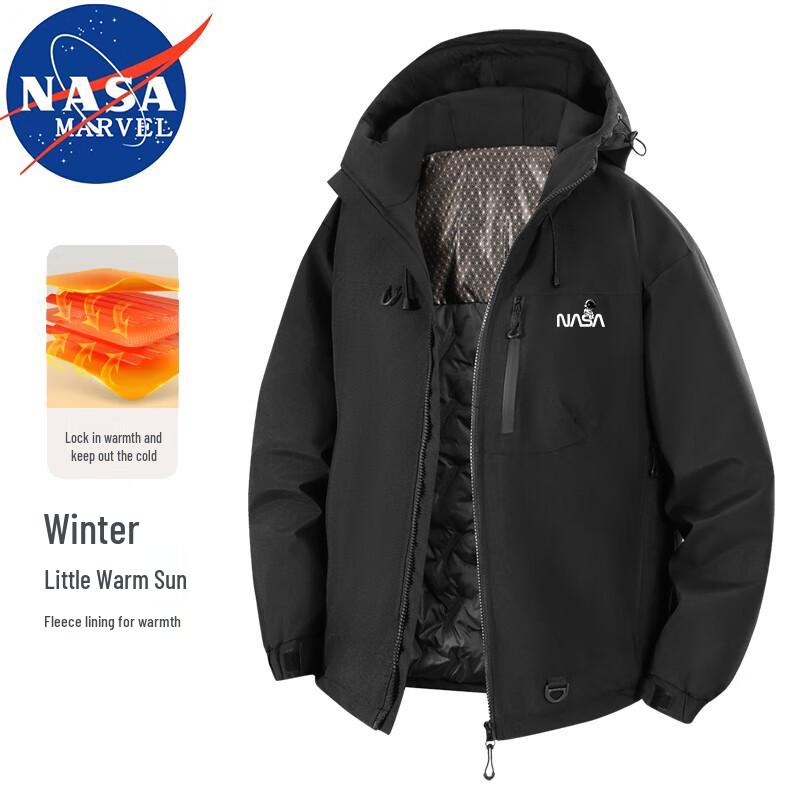 NASA MARVEL Men's Hooded Padded Jacket