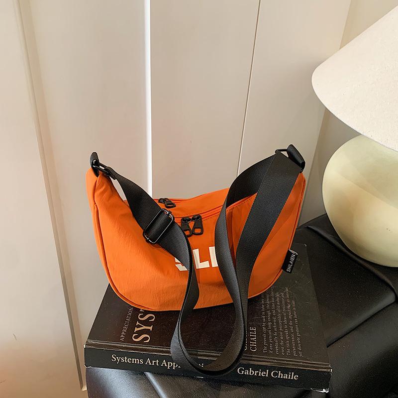 Crossbody dumpling bag women s large capacity women s cloth satchel shoulder sports bag solid color canvas cloth bag