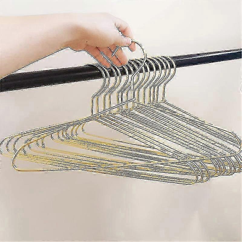 10 Pcs Clothes Hangers Heavy Duty Metal Strong Non-slip Clothing Coat Hanger For Bedroom  xi