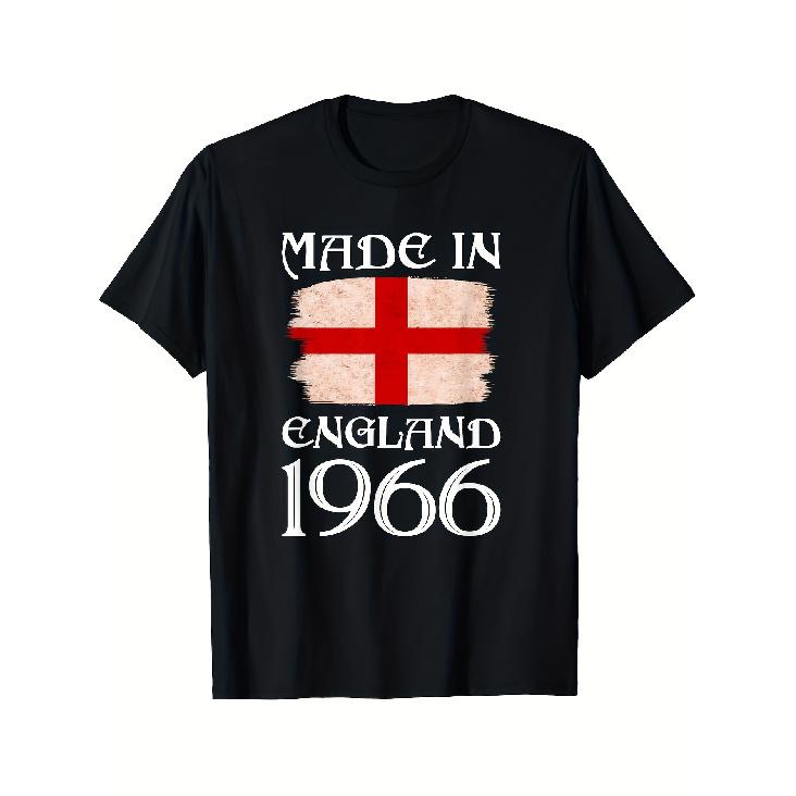 T-Shirt Celebrating St. George S Day, Made in England, 1966, for Englishmen S чёрный