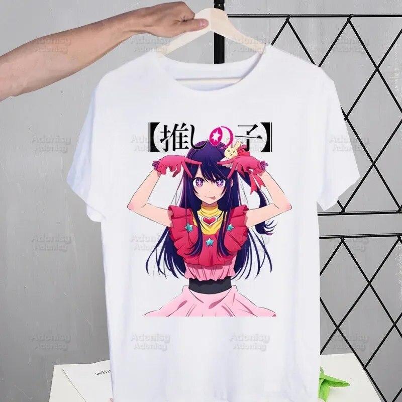 Oshi No Ko Anime T-shirts Summer Unisex Funny Print Ai