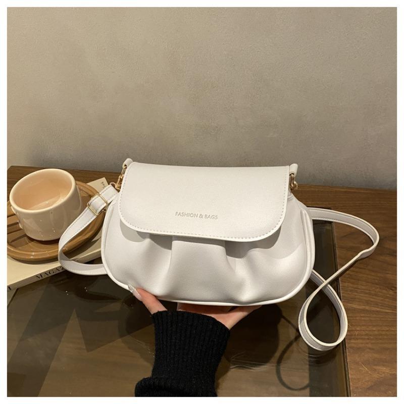 Fashionable Pleated Small Bag - Simple and Stylish Single-shoulder Crossbody Bag for Daily Use  Riding Bag Style Bag