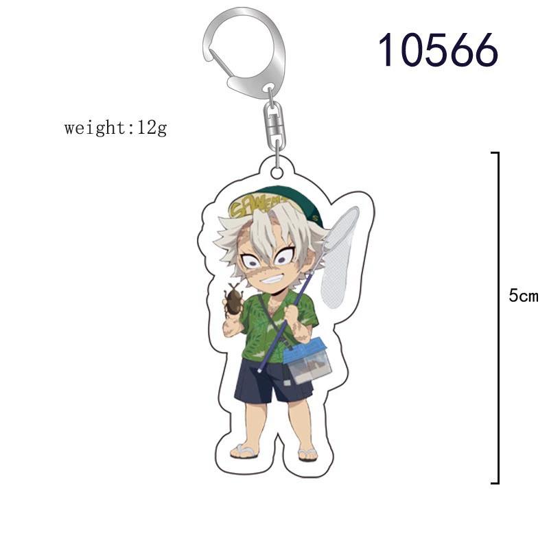 Keychain Pendant Anime Demon Slayer Kimetsu No Yaiba Kamado Tanjirou Double Sided HD Bag Pendant Gift For Fans Cosplay Props Jewelry Gift