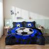 3Pcs Set Cool Sports Soccer Theme Exercise Print Duvet Cover,For Home Or Dorm Bedrooms Hotels Use