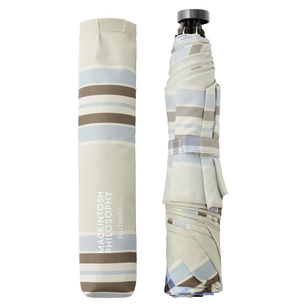 Moonbat Rain Folding Ultra UV Beige [Mackintosh Philosophy] Umbrella, Umbrella, Lightweight, Yarn-dyed Check, 21-431-11139-02,