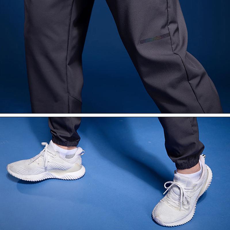 Men's Slim Casual Pants Summer Quick-drying Solid Color Running Sweatpants Zipper Pocket Trend Shackle Fitness Soccer Training Breathable