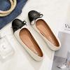 Four Seasons Versatile Bow Ballet Shoes Color Matching Round Head French Retro Classic Wind Light and Comfortable Fashion Shoes