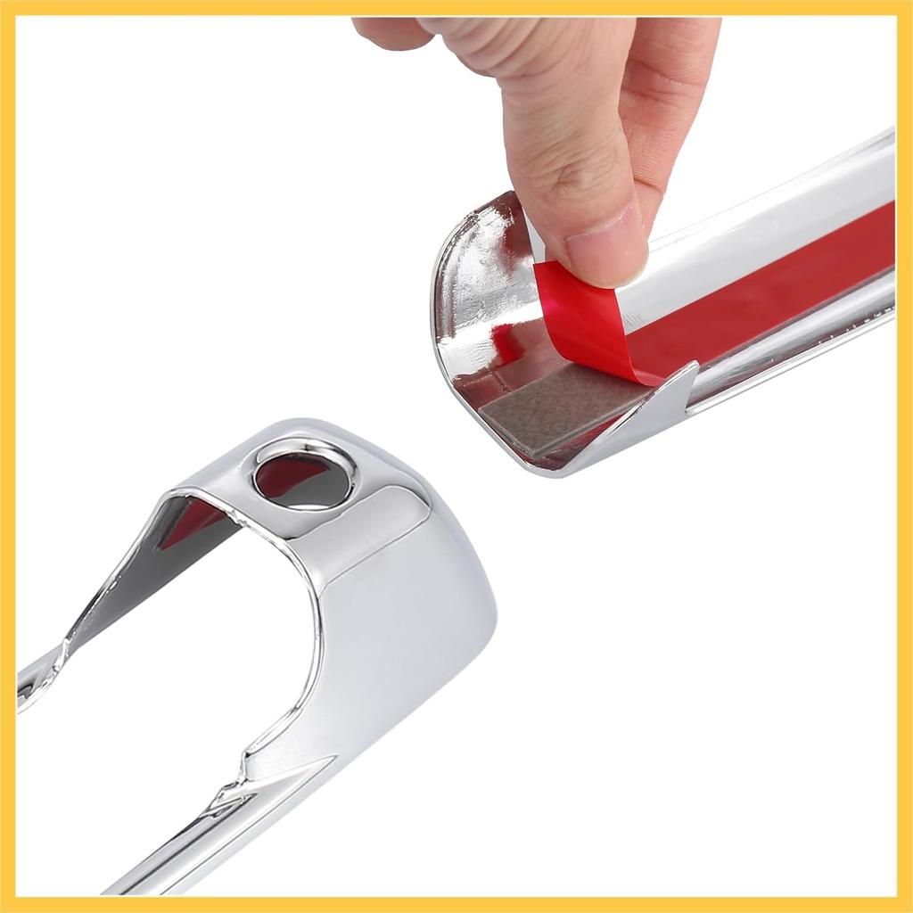 4pcs Chrome Plated ABS Exterior Side Door Handle Cover Trim for Dodge for Ram 1500 for Jeep Commander Grand Cherokee 2006-2010 Silver Tone Outer Door