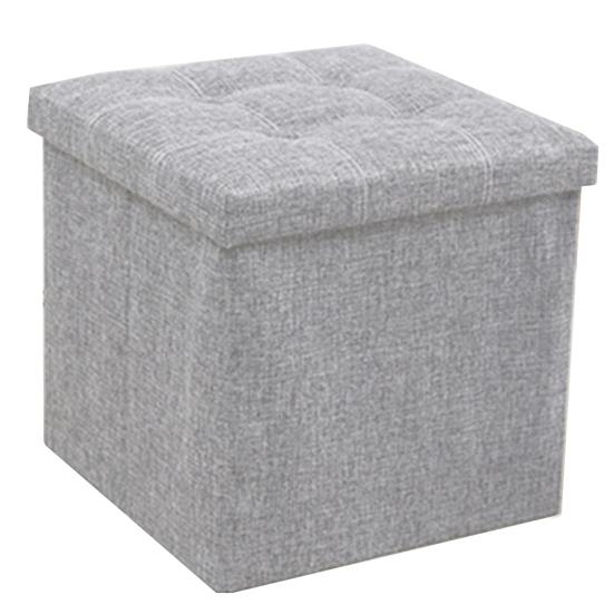 

Табурет для хранения Многофункциональный складной большой вместимости Водонепроницаемая тканевая скамейка для спальни Табурет с подставкой для ног с мягким сиденьем Организация пуфа для мелочей серебряный серый