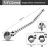 Oxygen Sensor Flex Head Wrench Adjustable Spanner Socket 22mm 7/8in Heavy Duty Easy to Install Removal Tool for Car Accs