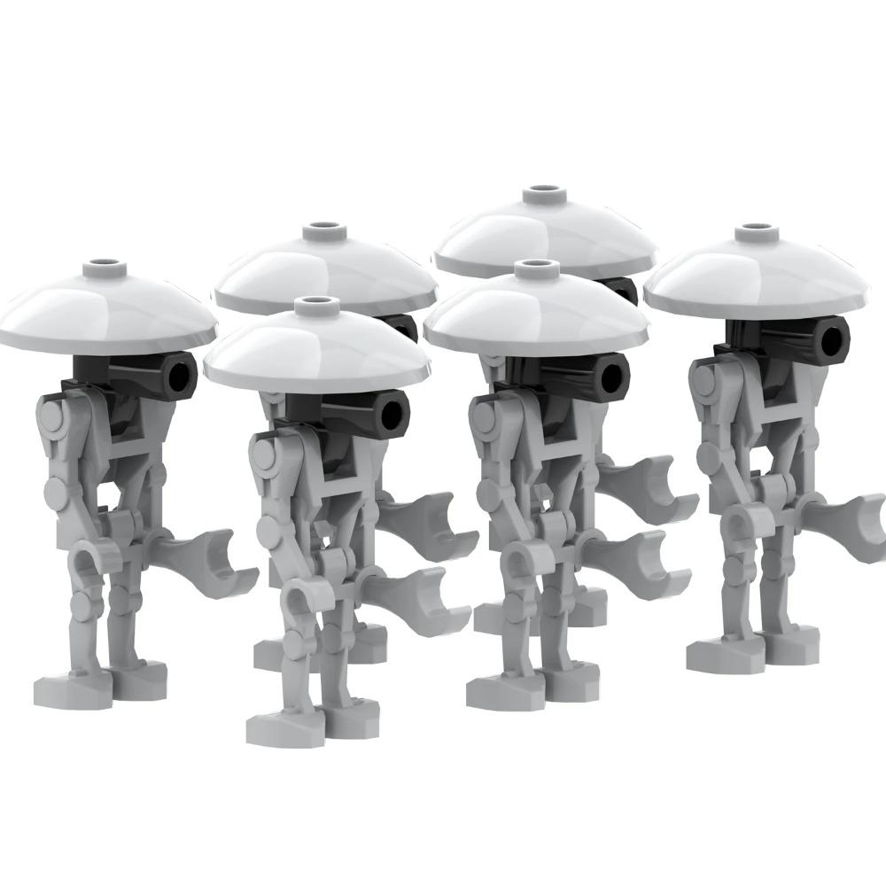 MOOXI Space Wars Series Robot Model MOC Brick DIY Diorama Adult Children Toys Building Block Set Montessori Gift Room Decoration